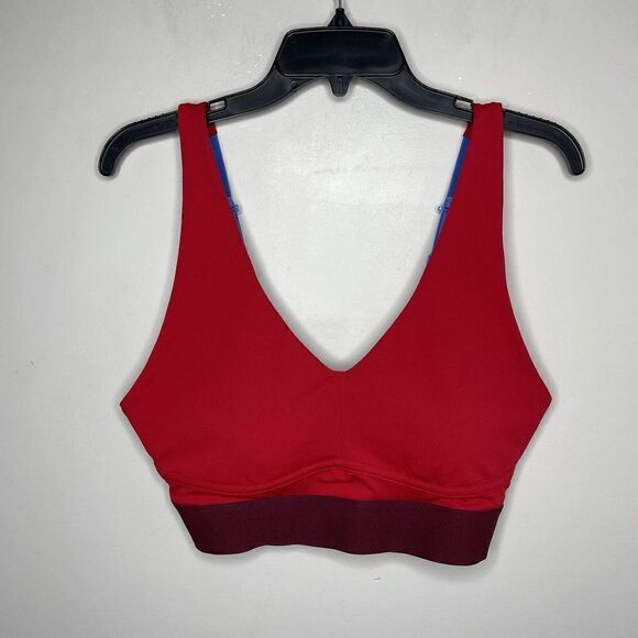 FABLETICS Womens All Day Every Day Bra II EUC Sz XL Red Contrast Straps Stretch - Picture 2 of 8